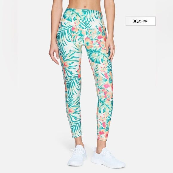 Hurley Pants - NWT Hurley V-SHAPED WAIST LEGGING HAWAIIAN GARDEN Sz. Medium